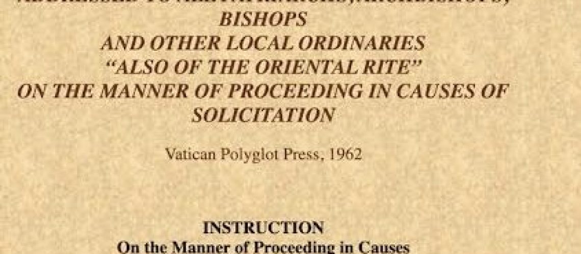 Instruction Crimen Sollicitationis